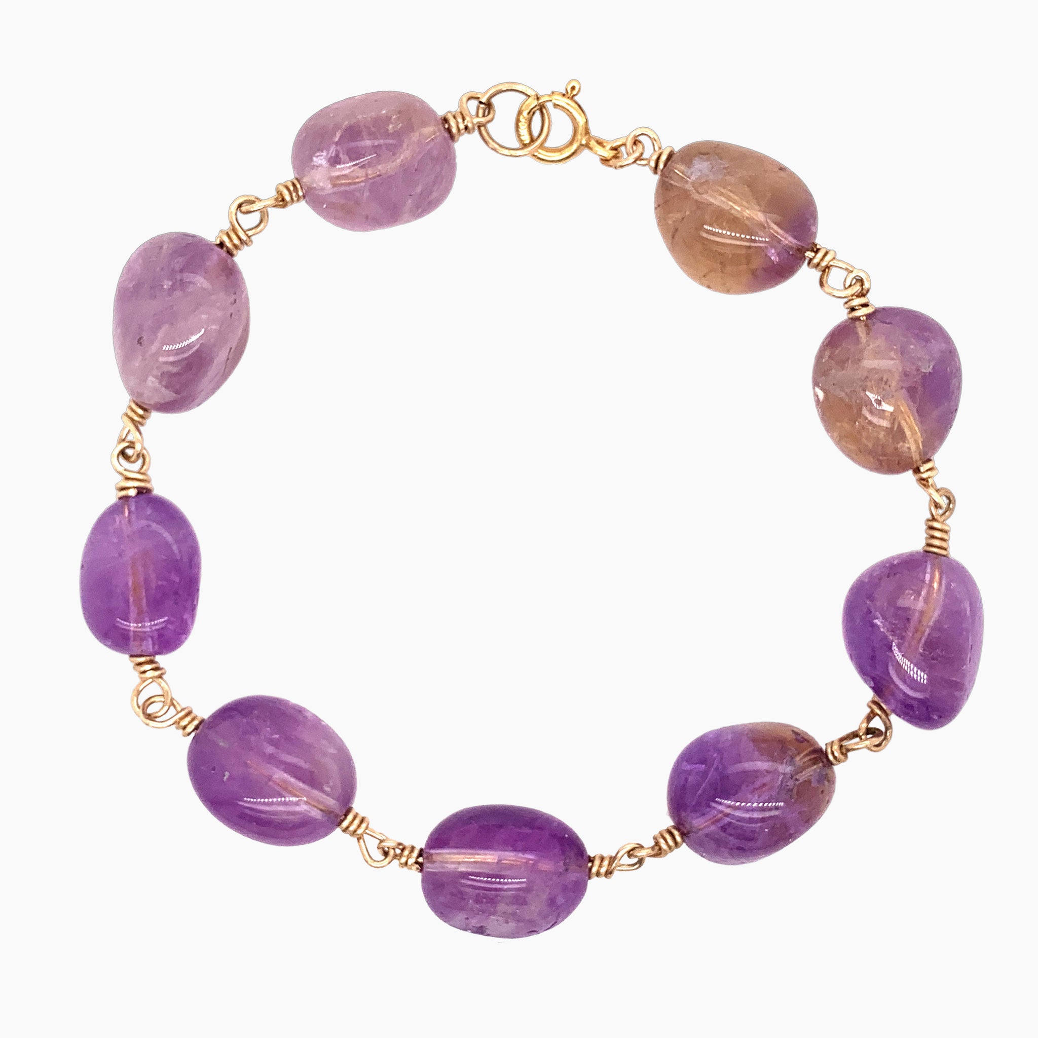 Ametrine and Chrysocolla Couple Bracelet - Nirvana Gems & Jewels